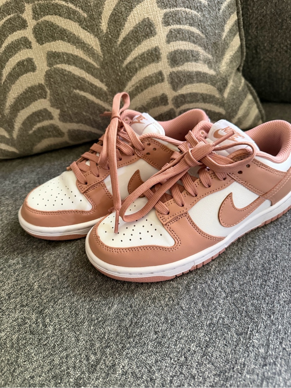 Nike Women’s Low-Top Dunks in Rose/White